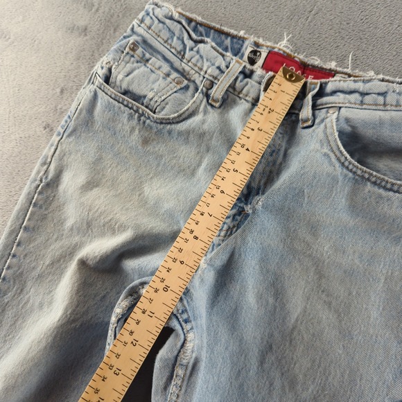 Vintage Levis SilverTab Loose Jeans Fits 26x28 Light Blue Distressed Y2K - Picture 13 of 16